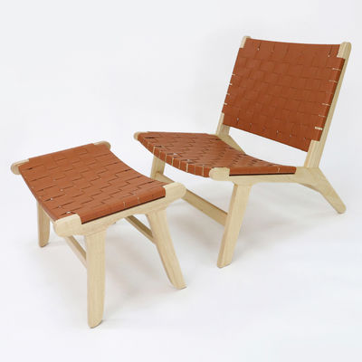 Moderno design Nordic Luxury Lounge Chair PU pelle in legno massello Divano per il tempo libero Set per il soggiorno Disegni personalizzati