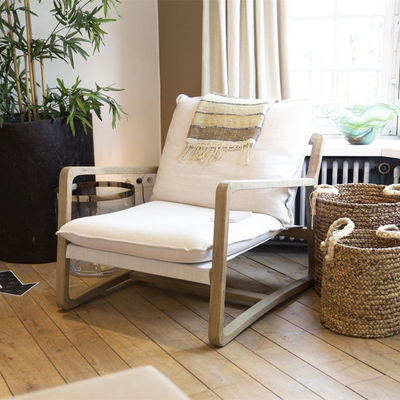 Legno massello Nordic Lounge Leisure KD Disassembly Divano Poltrona Per soggiorno con modello di design a telaio in legno naturale