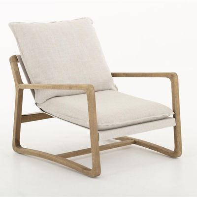 Legno massello Nordic Lounge Leisure KD Disassembly Divano Poltrona Per soggiorno con modello di design a telaio in legno naturale