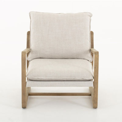 Legno massello Nordic Lounge Leisure KD Disassembly Divano Poltrona Per soggiorno con modello di design a telaio in legno naturale