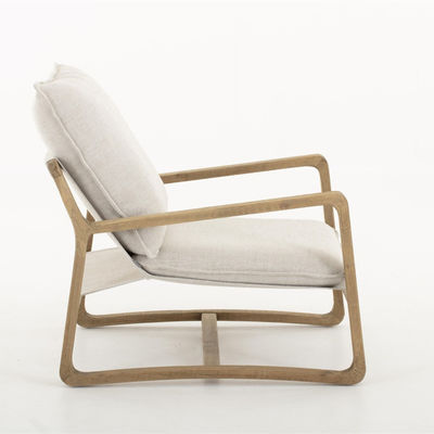 Legno massello Nordic Lounge Leisure KD Disassembly Divano Poltrona Per soggiorno con modello di design a telaio in legno naturale