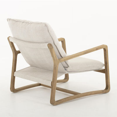 Legno massello Nordic Lounge Leisure KD Disassembly Divano Poltrona Per soggiorno con modello di design a telaio in legno naturale