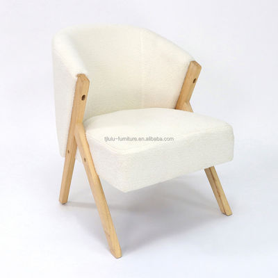 Divano in legno massello naturale Sedia design nordico per mobili da soggiorno Colore naturale Stile di svago