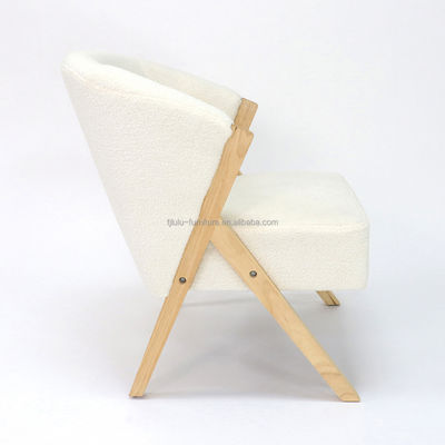 Divano in legno massello naturale Sedia design nordico per mobili da soggiorno Colore naturale Stile di svago