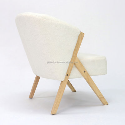 Divano in legno massello naturale Sedia design nordico per mobili da soggiorno Colore naturale Stile di svago