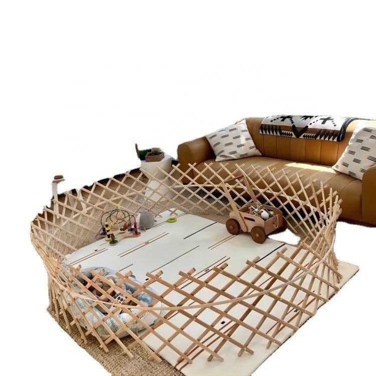 Eco-friendly Large Baby Playpen in legno per l'apprendimento Montessori robusto pieghevole e personalizzabile
