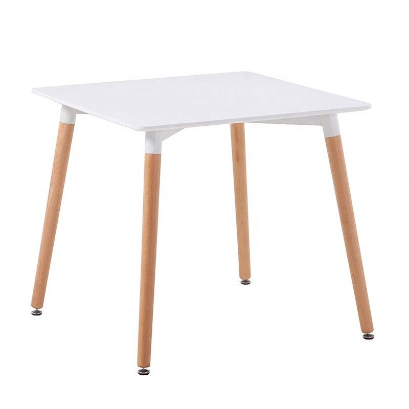 NO Assicurazione piegata Personalizzata Pratica Professionale Tavolo da pranzo quadrato con gambe di legno massiccio Tavolo da caffè Imballaggio postale