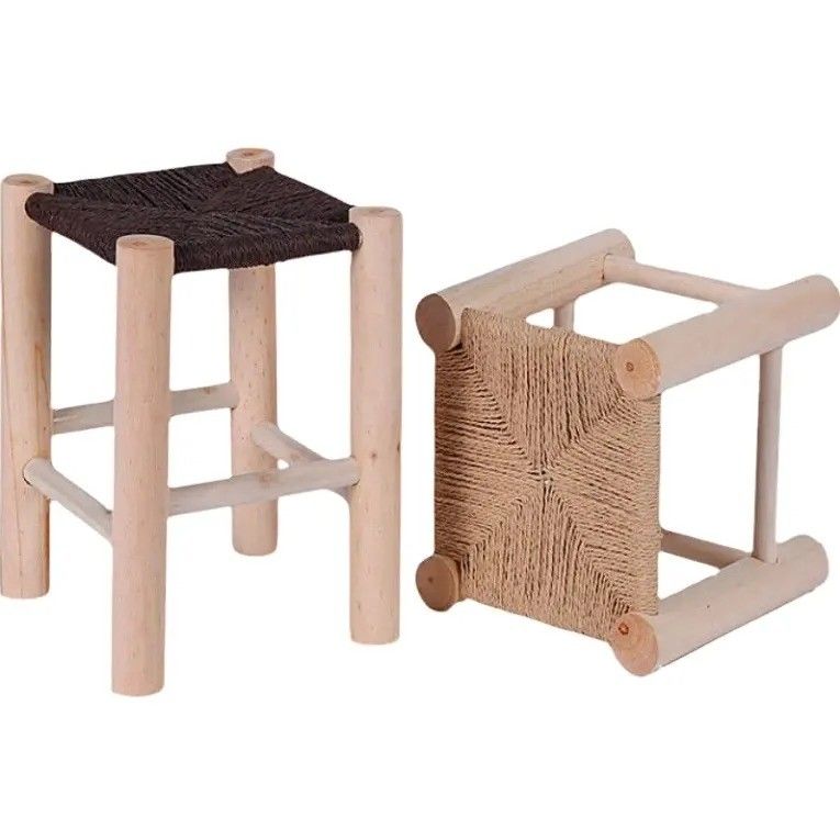 Aggiungi un tocco di eleganza al tuo soggiorno e sala da pranzo con un moderno sgabello in legno massello nordico