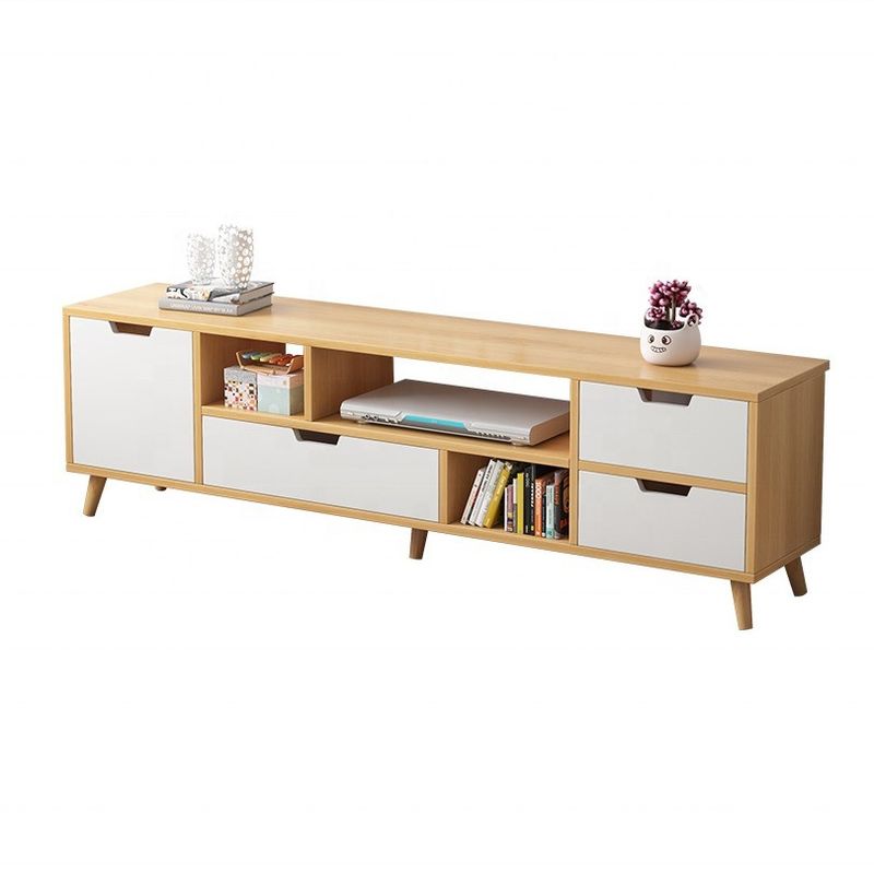 Arredamento per soggiorni a colori personalizzati, stand TV/armadio in legno professionale per case in stile moderno