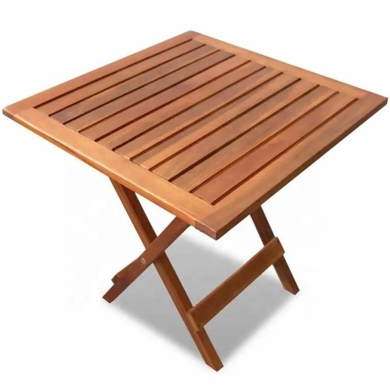 Picnic Tavolo da giardino pieghevole a telaio di legno massello per caffè e tè all'aperto