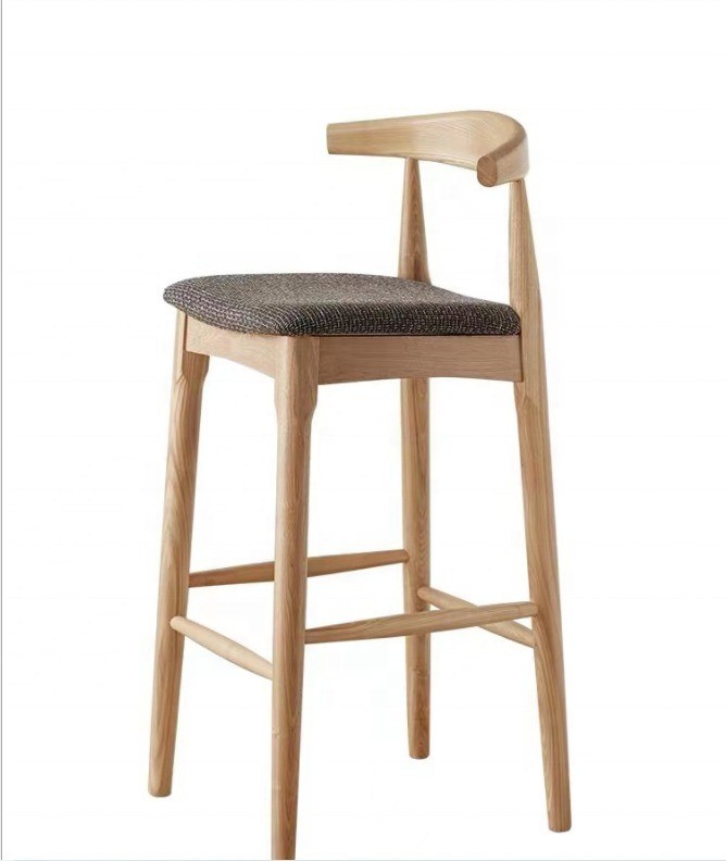 Sedie da bar in legno massello a schiena alta per mobili domestici