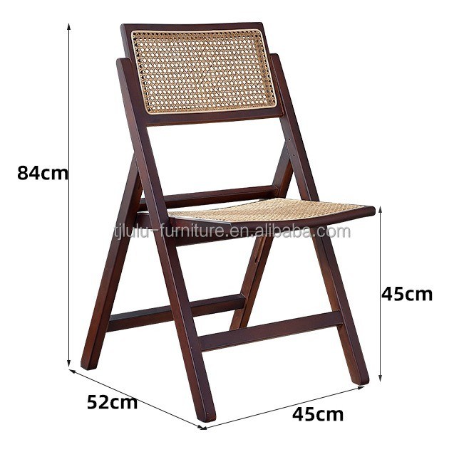 Imballaggio postale Sedile pieghevole in legno massello rotano per la decorazione di ristoranti nordici