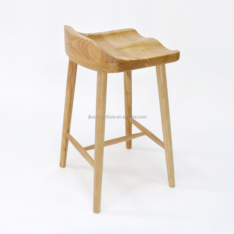 W43*D42.5*H74CM Sedia da bar in legno massello antico Scaffali da bar in legno