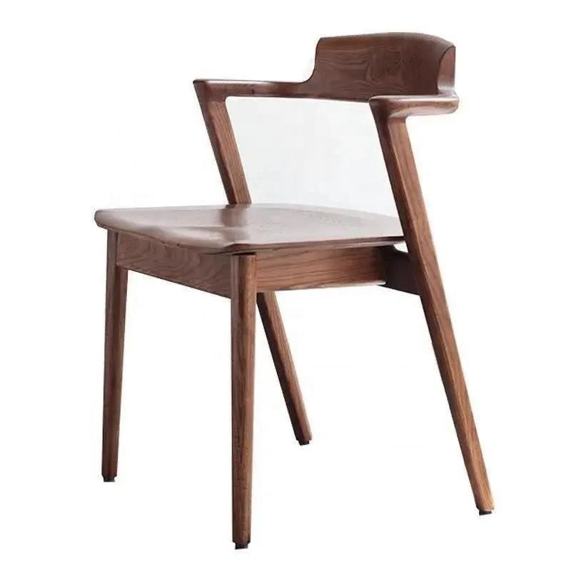 Nordic Leisure Legno di cenere Legno manubrio sedia da pranzo moderna per mobili per la casa generale
