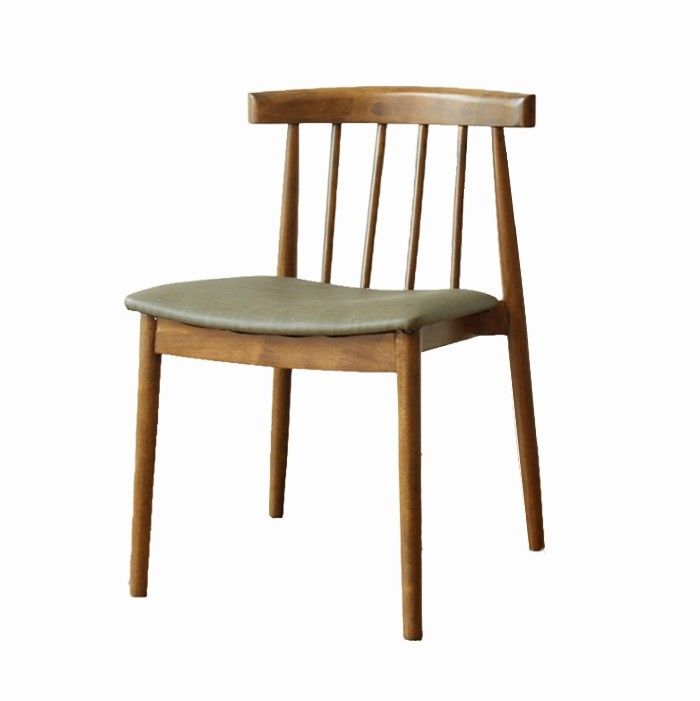 Generale Arredamento per la casa Stile di design contemporaneo Sedile da pranzo in legno con appoggio per braccia in cuoio di tessuto