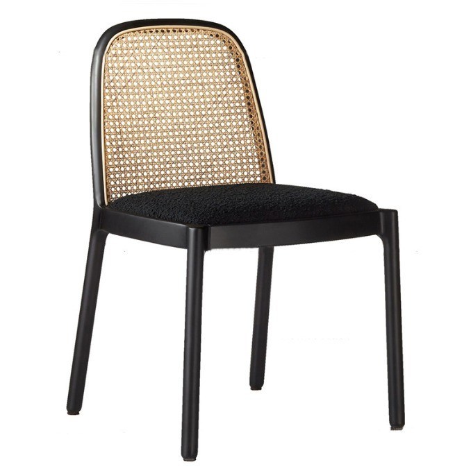 Confezionamento per la posta Sedile da pranzo in legno massello senza braccia in rotino per la sala da pranzo