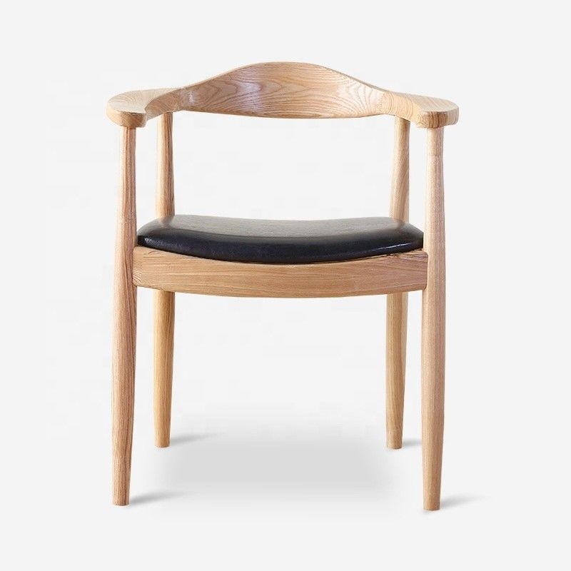 Sedile da pranzo in legno massello a schiena bassa e rotonda in stile moderno per cene di lusso