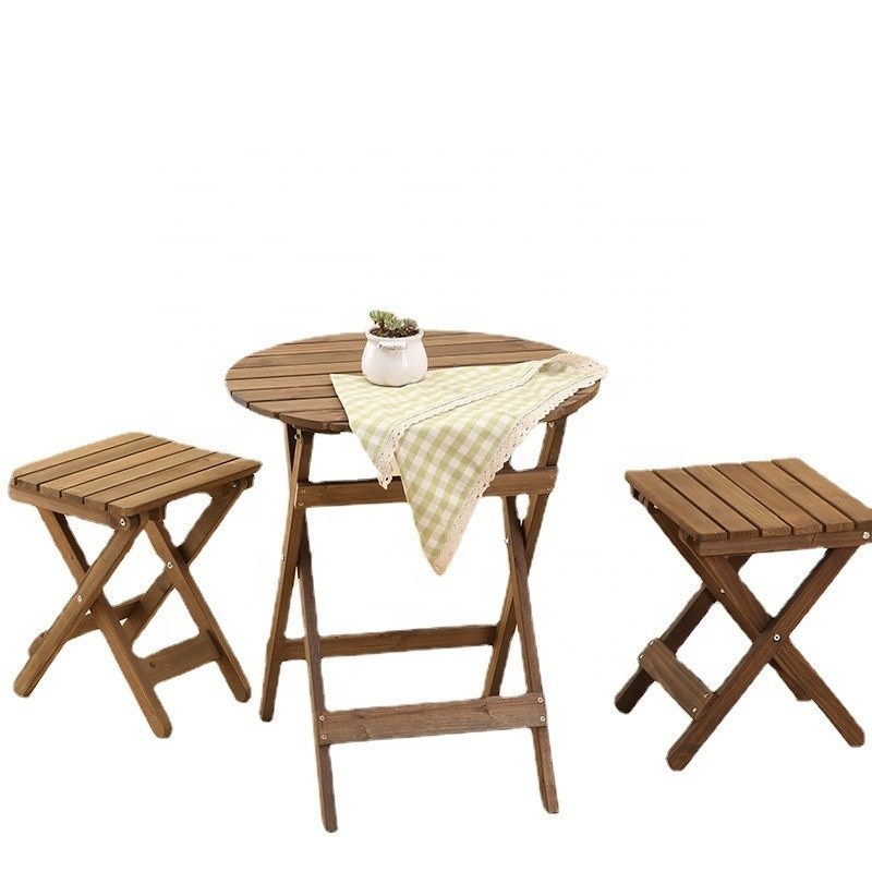 Imballaggio postale e mobili per patio esterno resistenti con set da pranzo moderno in legno massello e sedie da giardino