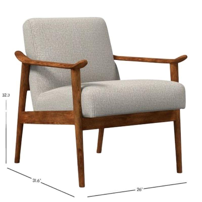 OEM Sì Stile nordico Cornice in legno di quercia massiccio Divano moderno Poltrona per il tempo libero per il soggiorno Poltrona in legno