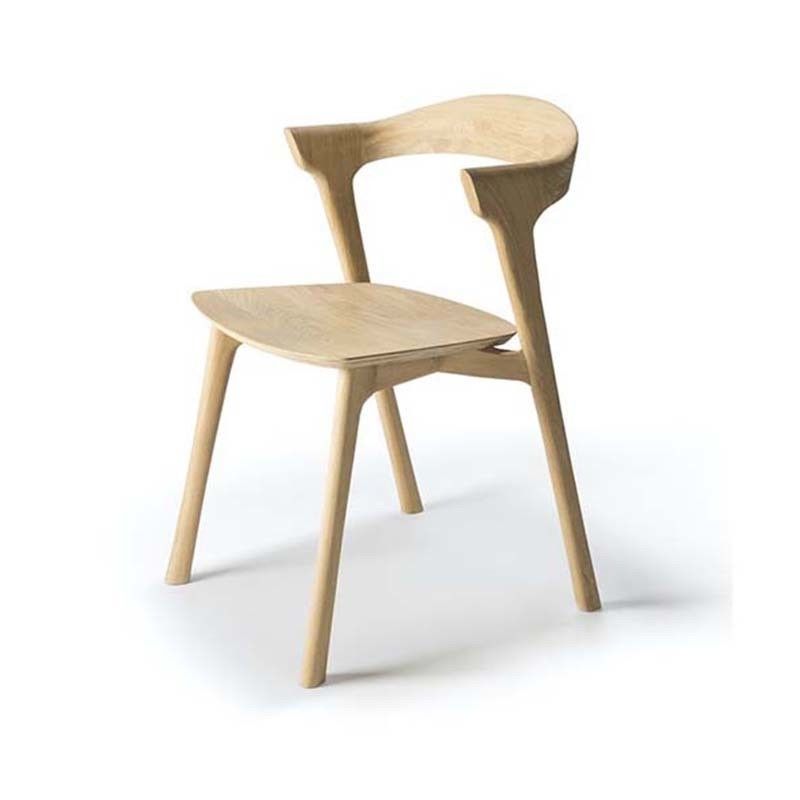 Elegante e confortevole seduta di riposo in legno di cenere moderno per caffetteria hotel ristorante 53cm*50cm*76cm