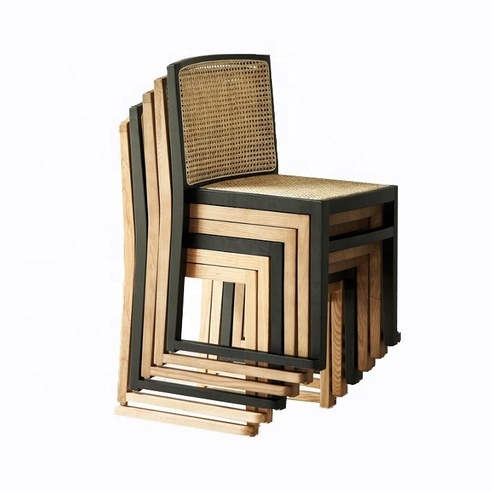 Arredamento per la sala da pranzo Sedile da pranzo in legno massello moderno per banchetti Sedile da rotino impilabile NO Piegato