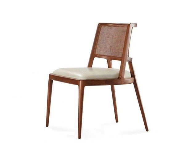 Arredamento per la sala da pranzo Luxury Rattan Solid Wood PU Sedile in pelle Sedile da pranzo Per ristorante con e OEM Servizio accettato