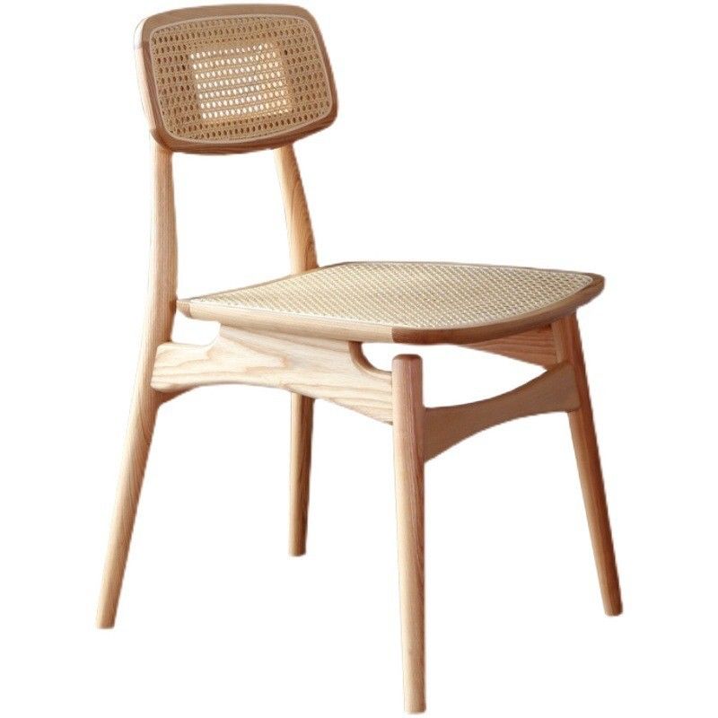 Arredamento per la sala da pranzo Vintage Hotel di lusso Ristorante Rattan naturale Legno massello Sedile da pranzo per eventi