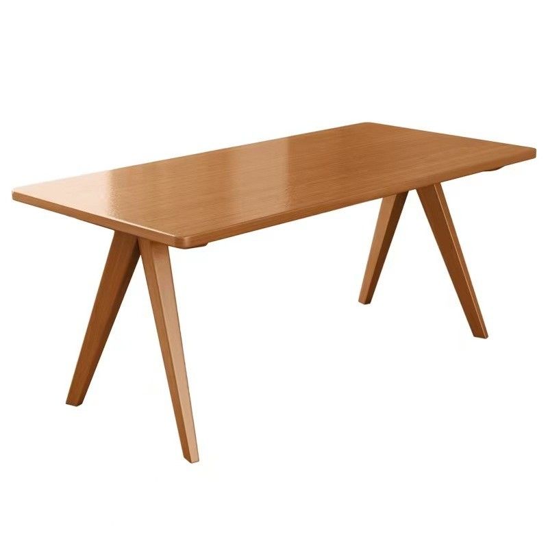 Nordic Direct Home Furniture Tavolo da pranzo rettangolare in legno massello per spazi da pranzo funzionali