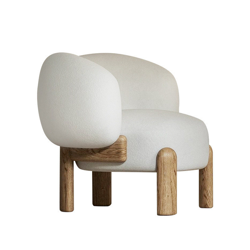 Servizio OEM Accettabile Sedile di svago Nordic Lounge Divano in legno Sedile con cuscino