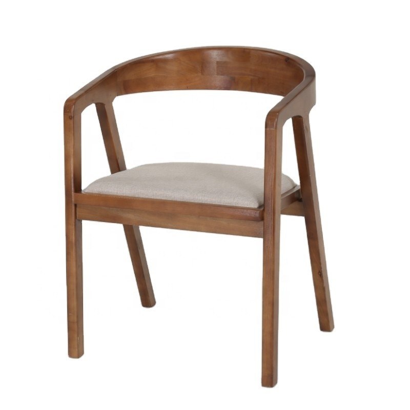 Mobili da ristorante Sedile da pranzo in legno stile nordico PU / tessuto in pelle imbottito Sedile in legno moderno per ristorante