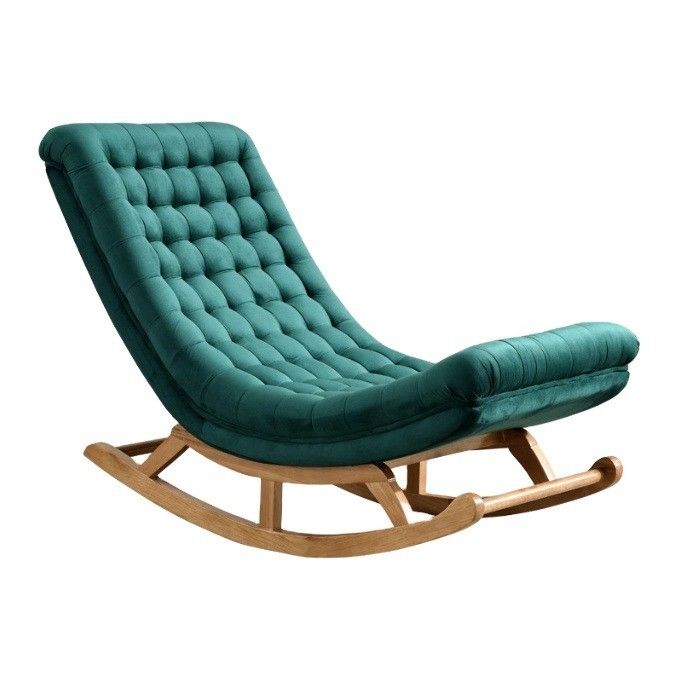 Arredamento moderno Nordic Hotel Soggiorno Divano singolo Poltrona con Legno Massello Velvet/PU Pelle in stile popolare