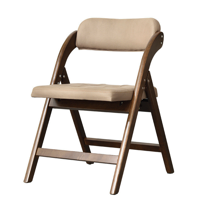 Poltrone pieghevole in legno massello imbottito in cuoio PU per ristoranti e hotel in stile nordico moderno