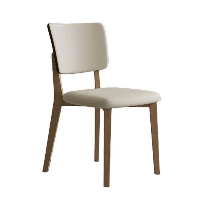 Arredamento per la casa In legno classico Sedile da pranzo in rovere moderno In salotto Arredamento in legno massello In pelle PU Finitura Nitrolacquer