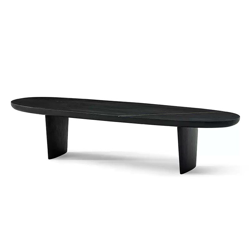 Tavolo da caffè in legno nordico moderno per il soggiorno senza piegatura in colore noce