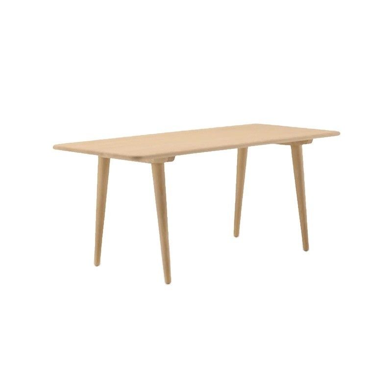 Stile robusto Moderno Disegno semplice Colore di noce americano Tavolo da pranzo in legno massello Set sedile