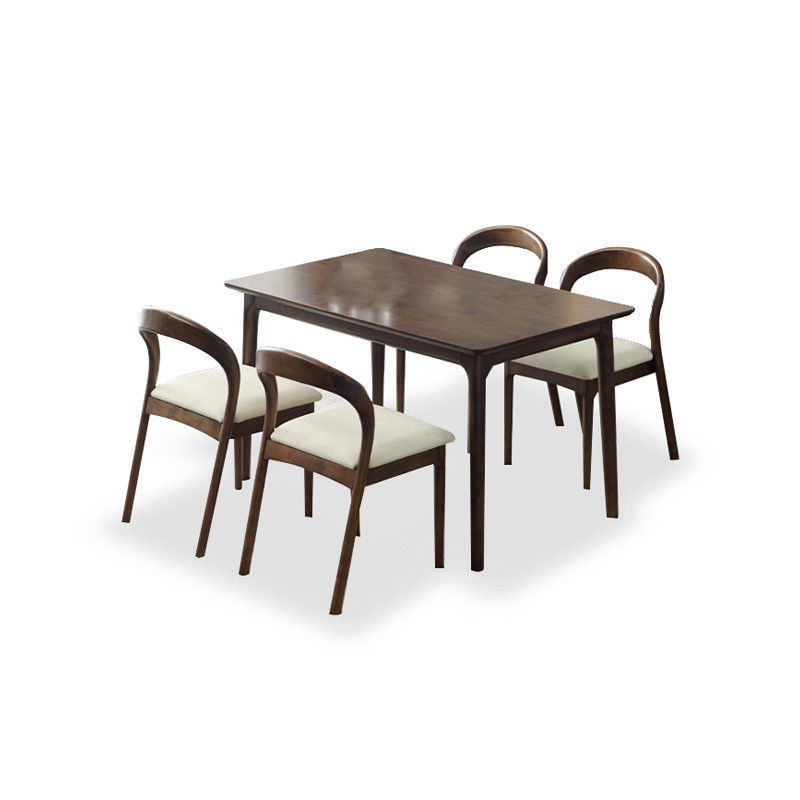 Moderno tavolo da pranzo in legno nordico e sedie con telaio in legno di gomma per ufficio domestico