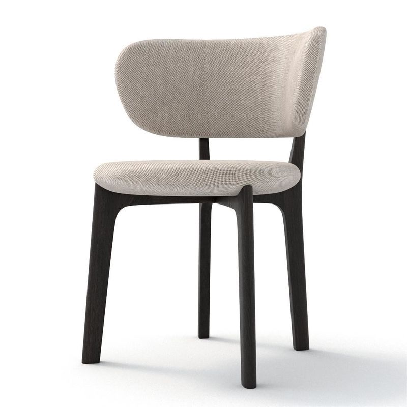 Stoffa/Sponga di schiuma Sedile moderno in legno massello stile crema per mobili minimalisti per sala da pranzo