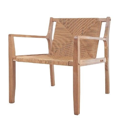 Disegno naturale legno di quercia bracciale di corda tessuta divano sedie per cucina mobili in legno massello in stile cucina