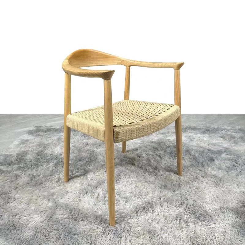 Sedile di sollevamento in legno massello Sedile da pranzo moderno con sedile a corda e funzione di sollevamento