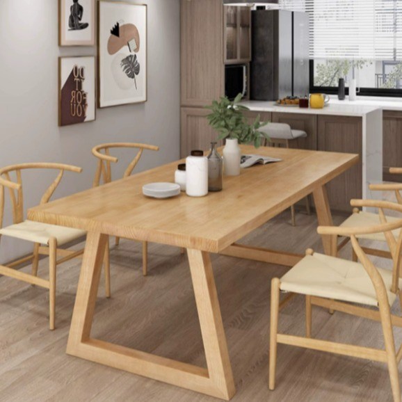 Moderni mobili da tavola in legno massello per sala da pranzo e cucina L120*W70*H75CM
