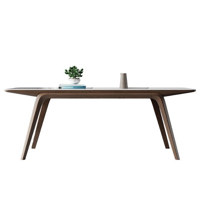Simple Light Luxury Solid Wood Dining Table Set per interni moderni e chic