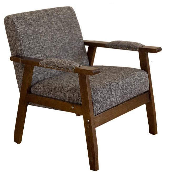Moderno design Sedile morbido per soggiorno e hotel W65*D59*H75CM Divano in legno massello Sedile in legno
