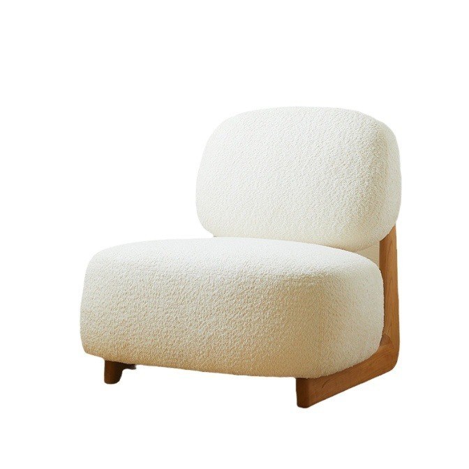 Aggiornate il vostro hotel con il design nordico Sedie in legno massello moderne Cameriera in lana di agnello Sedie in legno