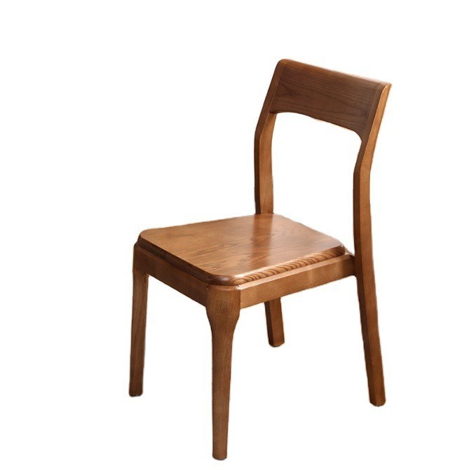 Sedile da pranzo in legno massello marrone per sedute da ristorante in marrone
