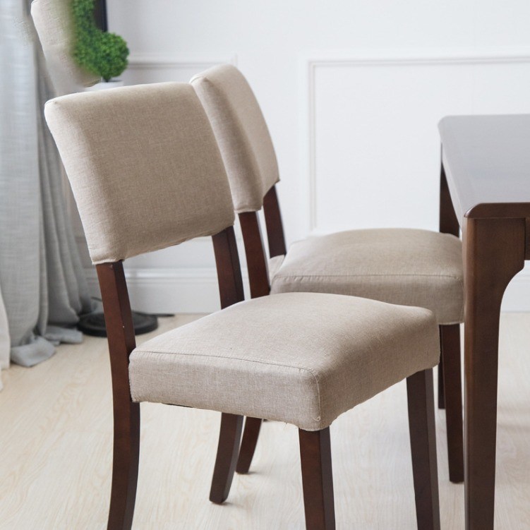 Sedile da pranzo in legno massello imbottito in tessuto colorato Perfetto per arredamento alberghiero / sala da pranzo / ristorante