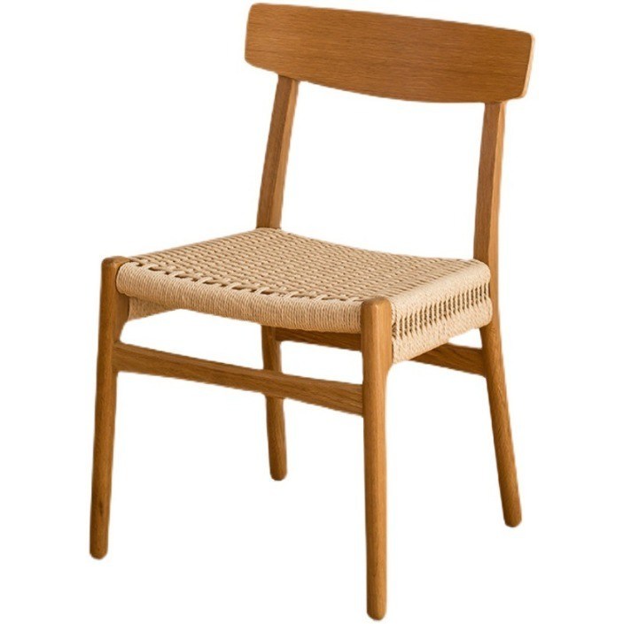 Sedile da pranzo in legno moderno con cordone tessuto in legno massello per ristoranti e hotel con servizio OEM accettato