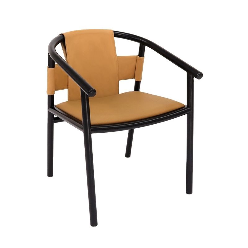 Vintage Luxury Artistic Customized PU Leather Upholstery Solid Wood Seduta da pranzo per ristorante Specifico