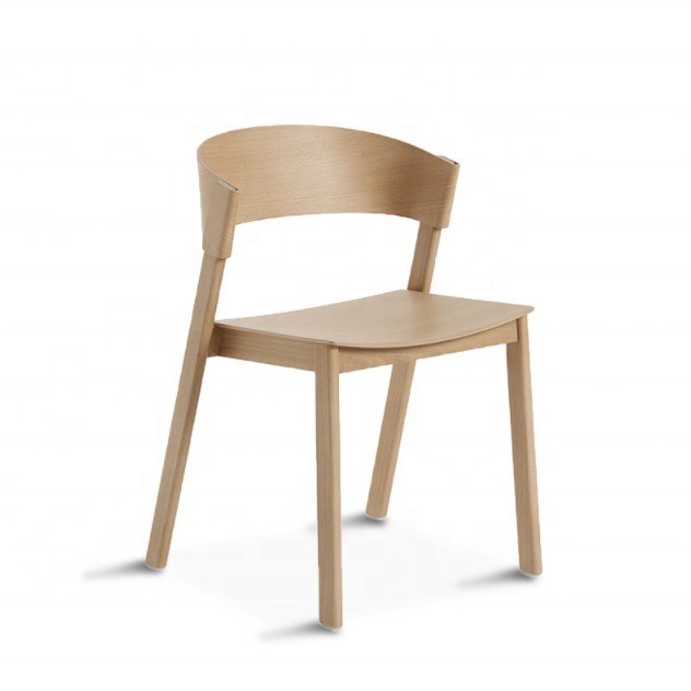Servizio OEM accettato Sala da pranzo nordica moderna Sedile antico curvo in legno massello impilabile Completamente assemblato e OEM